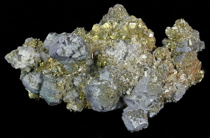 Galena, Chalcopyrite, Barite and Quartz Association - Morocco #57141